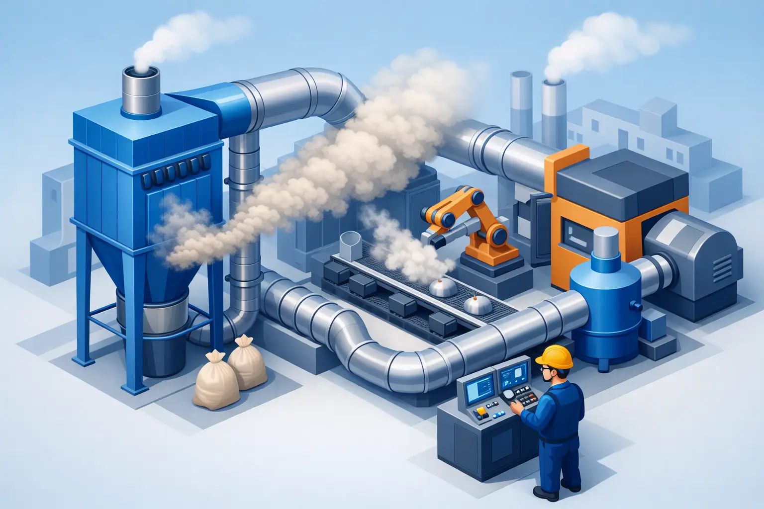 Como reduzir poeira industrial com eficiência