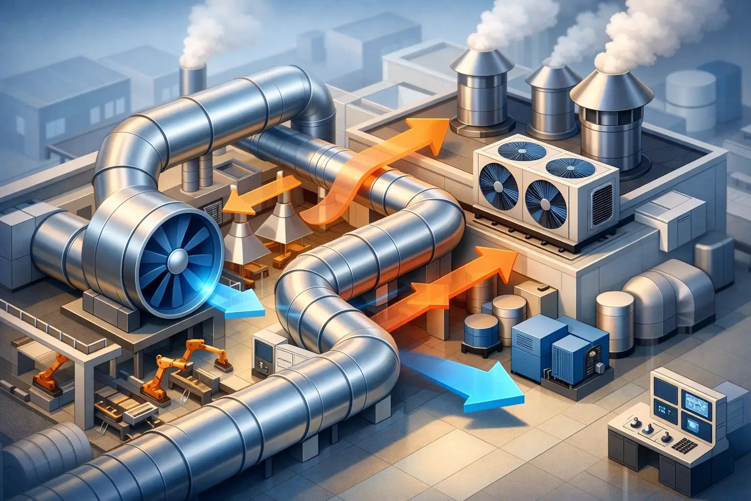 Projeto de ventilação industrial eficiente